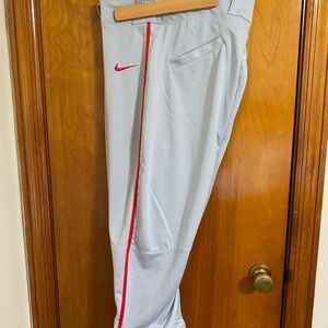 NWT Men’s Nike Vapor select gray with red piping baseball pants XL